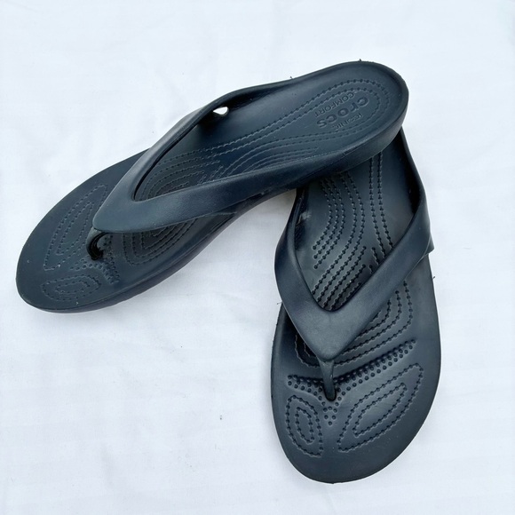 Crocs Kadee II Women's Flip-Flop Sandal in Navy Women’s 8 - Picture 1 of 7
